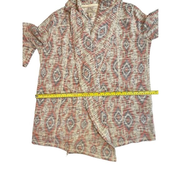 LUCKY BRAND Open Jacket Sweater Cardigan Medium Multicolor Southwestern Boho EUC - Picture 11 of 15